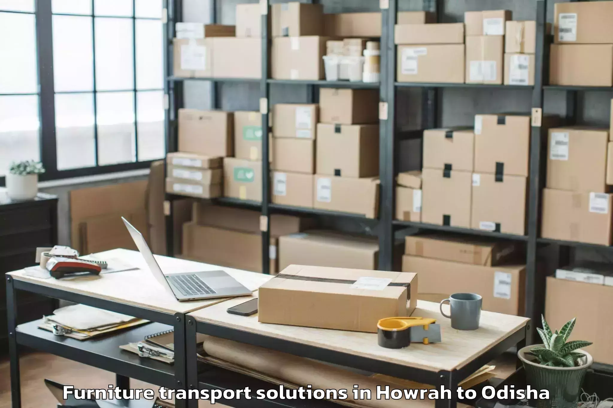 Book Howrah to Tangarapali Furniture Transport Solutions Online